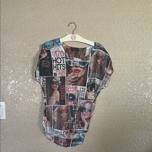 Trendy Graphic Print Women's Top